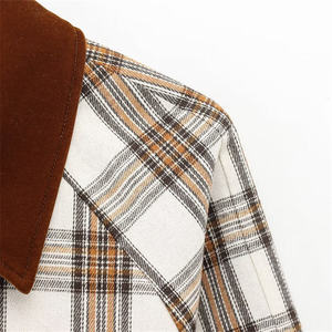 Style Spring New Casual Varsity <b>Jacket</b> With Turn-Down Collar Sub-Lapel Cape Style Custom Women British Style Plaid Cape <b>Jacket</b> - Product Image 3