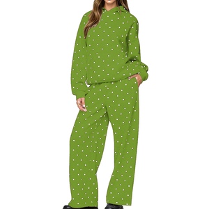 Conjunto de sudadera y pantalones de chándal de forro polar ulk con bordado para boutiques estadounidenses, colores a juego - Product Image 4
