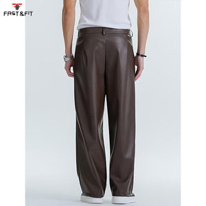 Pantalon en cuir décontracté pour homme, coupe slim, mode, élastique, pour moto, randonnée, imperméable, séchage rapide, respirant - Product Image 6