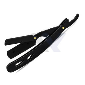 Rasoirs à barbe Swing Lock pour hommes, rasoirs à lame fixe pour le visage, manche en métal, haute qualité, rasoirs manuels classiques à lame droite pour la barbe - Product Image 4