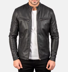 แจ็คเก็ตหนังผู้ชายสำหรับกิจกรรมกลางแจ้ง คอลเลคชั่นใหม่ปี 2026 พร้อมปกตั้งสำหรับฤดูหนาว - Product Image 3