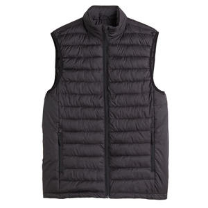 Chaleco acolchado para hombre, de lona, con cremallera, antiarrugas, de secado rápido, talla grande, chaqueta cálida para invierno - Product Image 1