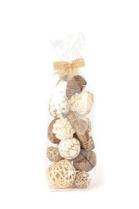 Remplissage de bol et de vase avec boule de décoration sola et boule de rotin décoration de mariage fleurs artificielles amazon top vendeuse - Product Image 3