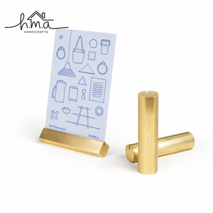 Juego de Porta Tarjetas Metálicos Cilíndricos Dorados, Forma de Tubo Largo, Minimalista, Soporte de Exhibición de Tarjetas de Visita y Fotos para Escritorio, Decoración Moderna de Oficina - Product Image 5