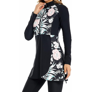 Burkinis 2 pièces pour femmes, de qualité supérieure, sexy, coupe haute, taille haute, respirants, séchage rapide, coupe-vent, avec logo personnalisé sur le devant - Product Image 6