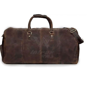 Storage Capacity Leather Duffle Bag Handmade Travel <b>Holdall</b> Durable Leather Construction For Daily And Travel Use - Product Image 2