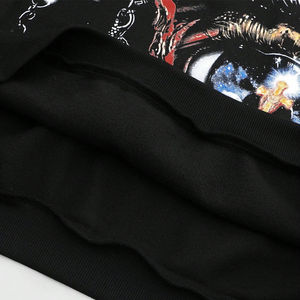 Sudadera con Capucha Extra Grande para Hombre con Gráficos y Pedrería |   Suéter de Felpa 100% Algodón |   Street Life Autumn OEM - Product Image 2