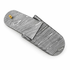 Cendrier de bureau carré en acier Damas fait main par Ahmad Fabric, motif unique, décoration moderne minimaliste pour la maison, accessoire pour fumeurs - Product Image 5