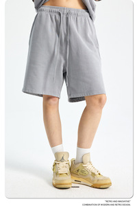 Shorts de survêtement décontractés pour hommes en molleton doux de coton éponge avec taille élastique – Fabricant direct usine - Product Image 4