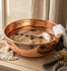 Bañera de Cobre Martillado Portátil de Lujo Alibaba Special Bowl Royal, Duradera, Hecha a Mano, para Spa, Pediluvio y Reflexología - Product Image 4