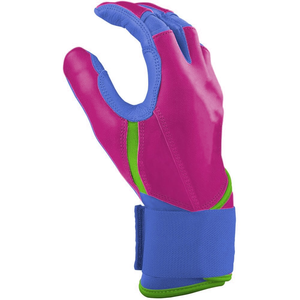 Gants de frappe de baseball en cuir aux couleurs classiques, couture renforcée du pouce, style vintage, pour softball. - Product Image 3