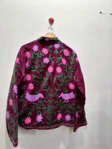 Winter Multicolor Suzani Embroidered <b>Velvet</b> ODM <b>Jacket</b> <b>Women</b> Breathable Handcrafted Artisan Custom Made - Product Image 2