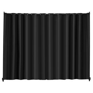 Divisorio portatile da 96 120 pollici con schermo per Privacy nero ruote divisori per tende facili da trasportare per studio e sala da pranzo - Product Image 1