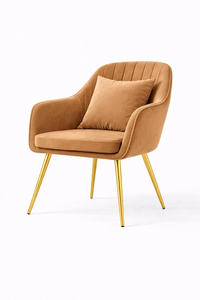 Fauteuil à bascule moderne et confortable en velours rembourré avec accoudoirs et coussin pour chambre, appartement, salle à manger, bureau, extérieur, villa - Product Image 5