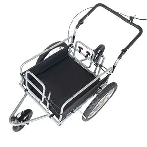 Rimorchio per Bicicletta 3-in-1 Resistente con Pneumatici Larghi 20"x2.6" e Passeggino Convertibile, Capacità 150 libbre, Telaio in Acciaio - Product Image 5