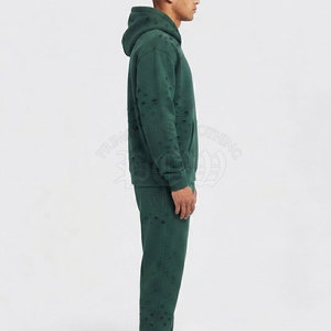 <b>Top</b> Selling <b>Distressed</b> Tracksuit Fashion Casual Set Stylish Comfortable Matching Outfit For Men Daily Wear Street Style - Product Image 6