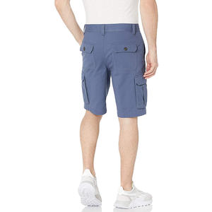Shorts pour hommes en coton mélangé, couleur unie, ajustables, décontractés, tissage durable avec cordon de serrage, coupe classique, prix de gros - Product Image 2
