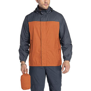 Custom <b>Men's</b> Packable <b>Rain</b> <b>Jacket</b> Waterproof <b>Lightweight</b> Hooded Windbreaker OEM ODM Wholesale Waterproof Windbreaker <b>Jacket</b> for - Product Image 1