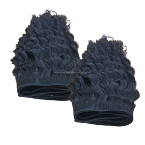 Extensiones de cabello Remy virgen 100% de Indonesia, trama de onda profunda Natural, cutícula alineada, paquetes sin enredos, cabello humano Super Doble - Product Image 4