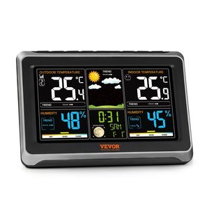 7.5 grande Display a colori Wireless digitale Home Weather Station per interni esterni Smart Home regolabile temperatura dell'orologio atomico - Product Image 1