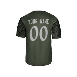 Custom Sublimated American Football Jersey <b>Men's</b> Short Sleeve V-Neck Breathable Mesh Team Name Custom Number Printed All Seasons - Product Image 2