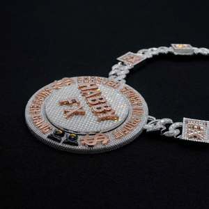 Forever Stuck In Profit Sniper Gang Themed <b>Pendant</b> 925 Silver Moissanite Hip Hop Pendent With <b>Necklace</b> Combo <b>For</b> <b>Men</b> - Product Image 3