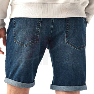 Proveedor de Fabricación, Pantalones Cortos de Mezclilla Lisos de Corte Recto para Hombre, Prenda de Algodón de Alta Calidad, 100% Algodón, Estilo Veraniego - Product Image 4