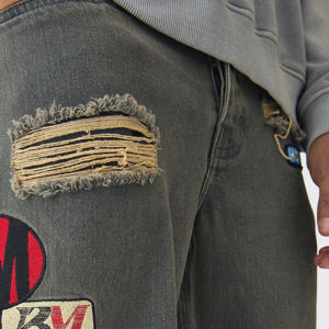 Pantalones Vaqueros de Alta Calidad al por Mayor 2025, Pantalones Vaqueros Personalizados para Hombre, Corte Ajustado, Corte Regular, con Bolsillos - Product Image 5