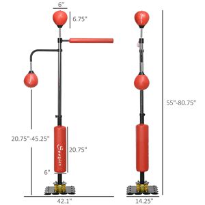 Support de sac de frappe rapide rouge 4.6-6.7 pour entraînement de réflexe et de coordination en boxe - Product Image 3