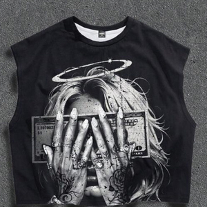 Camisetas de Verano para Hombre, Corte Regular, 2026, Cuello Redondo, Sin Mangas, Alta Calidad, Transpirables, Ecológicas, 100% Algodón, Tela No Tejida - Product Image 3