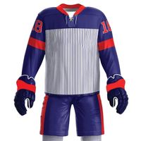 Ensemble d'uniformes de hockey sur glace personnalisés en gros : Maillot, short, tenue d'équipe, chemise de sport à manches longues, vêtements d'entraînement, vêtements de performance