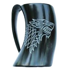 Haute qualité véritable corne de buffle Viking tasses à boire micro-ondes tasses en céramique assorties conceptions de sculpture pour les fêtes de mariage - Product Image 1