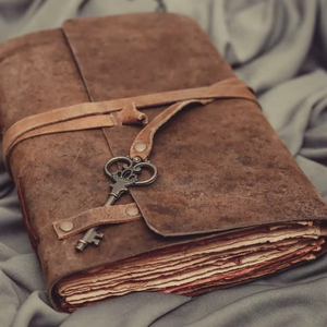 Full Grain Leather Vintage Handmade Journal <b>Notebook</b> Bound Diary with Deckle Edge <b>Line</b> Paper and Key Closure, Leather Diary - Product Image 1