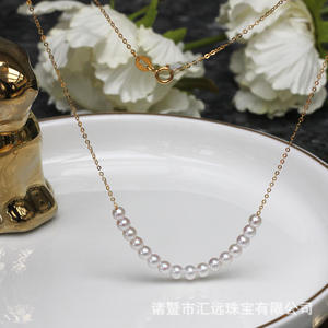 Collar de Perlas Barrocas de Agua Dulce de 3-4 mm con Cadena de Clavícula con Colgante de Corazón Retro, Diseño de Nicho de Lujo Ligero - Product Image 3