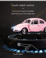 1:36 Romantique LED Lumières VW Beetle 1967 Rose Métal Modèle De Voiture Magnétique Lévitation Flottant Moulé Sous Pression De Voiture pour Tech Gift & Room Decor