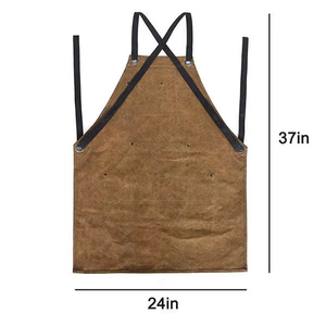 Tablier en cuir véritable à séchage rapide / Tablier de fabrication 100 % cuir réglable avec logo personnalisé, prix de gros abordables - Product Image 6