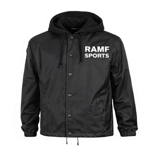 Veste de coach streetwear pour homme avec logo personnalisé, coupe-vent, résistante à l'eau, légère, printemps-automne, avec boutons pression - Product Image 2