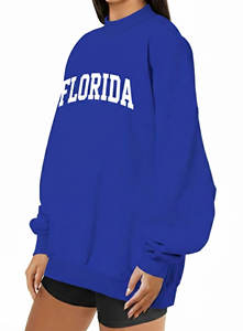 Sudadera de cuello alto personalizada con logotipo, de algodón grueso, bordada, de forro polar suave, estilo oversize para mujer - Product Image 6