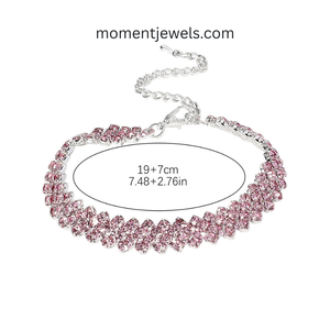 <b>Silver</b> Plated Mariner Chain <b>Bracelet</b> for Women Elegant Rhinestone Inlay Geometric Bangle Wedding Jewelry 17g - Product Image 6