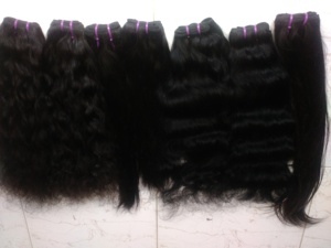 Extensions de cheveux humains vierges Remy indiens non traités, lisses, en vrac pour tresses - 100g - Product Image 2