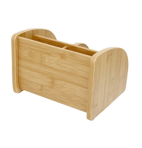 Porte-stylos en bois massif naturel, multifonctionnel, minimaliste, pour bureau, en bois d'acacia, meilleur prix - Product Image 1