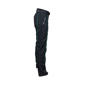 Pantalon de parachutisme pour homme noir avec rayures vertes, logo brodé, OEM, taille haute, fermeture élastique - Product Image 5