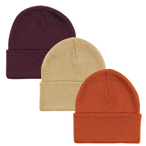 Bonnet épais et chaud personnalisé avec logo imprimé, couleur unie, tricoté, nouveau style 2026, vente chaude - Product Image 2