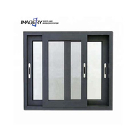 Fenêtre coulissante en aluminium à impact de type ouragan avec moustiquaire, moderne, à bas prix, en verre réfléchissant pour la maison