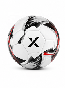 Ballon de football personnalisé X, blanc, noir, rouge, logo X, ballons de football de loisir |   OEM ODM |   Fabricant |   Design haut de gamme - Product Image 2