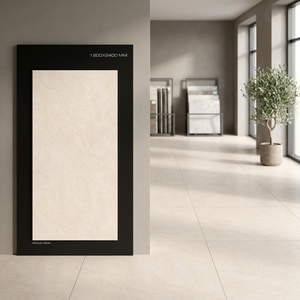 Dalles en pierre frittée pleine masse Vistaar Breccia Beige 1200x2400mm, grandes tuiles pour murs de luxe, extérieur, salle de bain, hôtel - Product Image 3