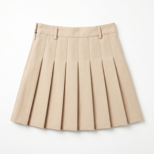 Jupe courte plissée évasée taille haute en polyester uni pour femme, style décontracté, idéale pour l'été – Vente en gros OEM/ODM, personnalisation du logo en usine - Product Image 1