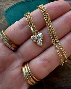 Mix Cut Lab Grown Diamond <b>Pendant</b> Necklaces Custom 10K 14K 18K <b>Solid</b> <b>Gold</b> Minimalist Dainty Everyday Wear Layering B2B Wholesale - Product Image 3