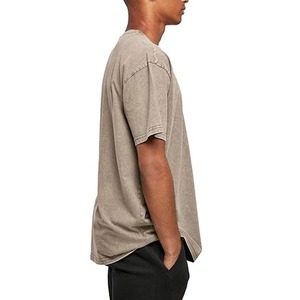 เสื้อยืดคอตตอนโอเวอร์ไซส์ผู้ชาย พิมพ์โลโก้ได้ สไตล์สตรีทแฟชั่นลำลอง ทรงหลวม วินเทจ ลุคเท่ๆ ผ้าหนา แฟชั่นทันสมัย - Product Image 3