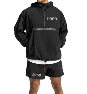Yüksek kaliteli açık rüzgarlık Blazer siyah rüzgarlık ceket yaz rüzgarlık setleri açık ceket Mens için